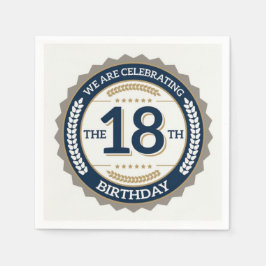 Lycklig 18:e födelsedagen pappersservett