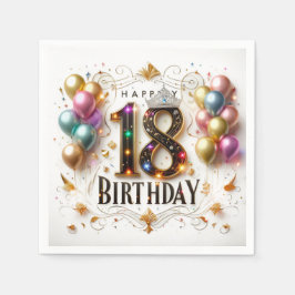 Lycklig 18:e födelsedagen pappersservett