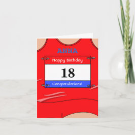 Lycklig 18:e födelsedagskort för springer kort