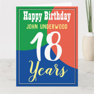 Lycklig 18:e födelsedagskort kort