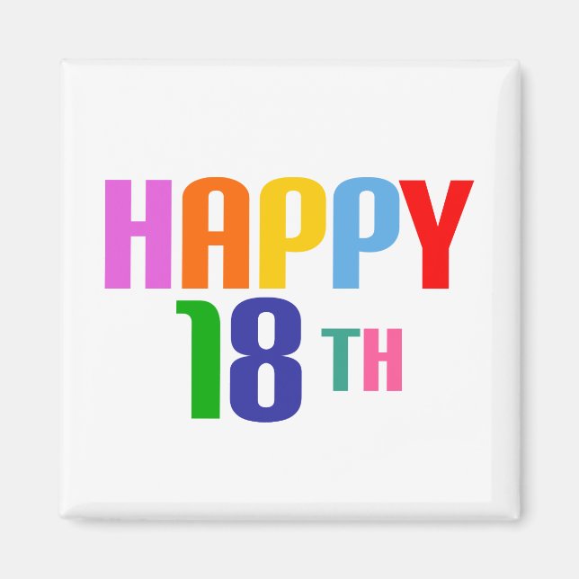 Lycklig 18:e magnet (Framsidan)