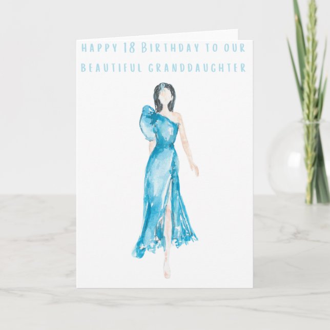 Lycklig 18 födelsedag till vår dotterdotter kort (Framsida)