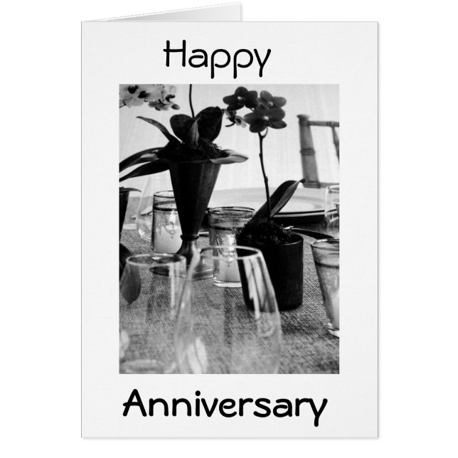 LYCKLIG "1:a ÅRSDAGEN" Hälsningskort (Framsidan)