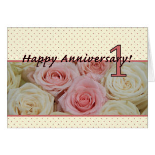 Lycklig 1:a årsdagen ro hälsningskort