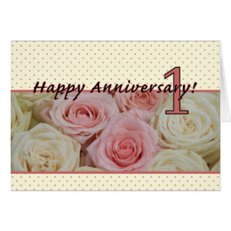 Lycklig 1:a årsdagen ro hälsningskort