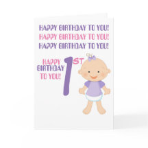 "LYCKLIG 1:A BIRTHDAY!" GREETING CARD