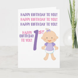 "LYCKLIG 1:A BIRTHDAY!" GREETING CARD KORT