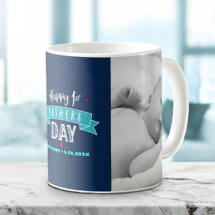 Lycklig 1:a Far dag 2 fototurkos av typ 2 Kaffemugg