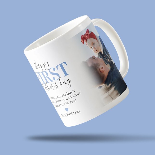 Lycklig 1:a Fars dag-fotokaffe Mugg (Skapare uppladdad)