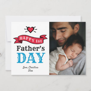 Lycklig 1:a Fars dag-fotokortet för modern typbehö