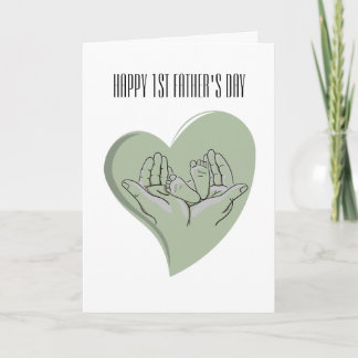 Lycklig 1:a Fars dag-kortet för ny pappa Kort