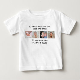 Lycklig 1:a Fars dag pappa 4 Fotokollage T Shirt