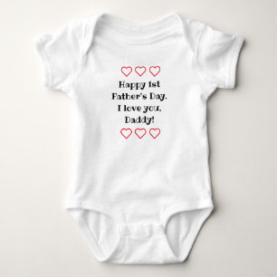 Lycklig 1:a Fars dag, pappa, gåva från baby, T Shirt