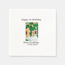 Lycklig 1:a födelsedag, fotoenkel elegant cutemode