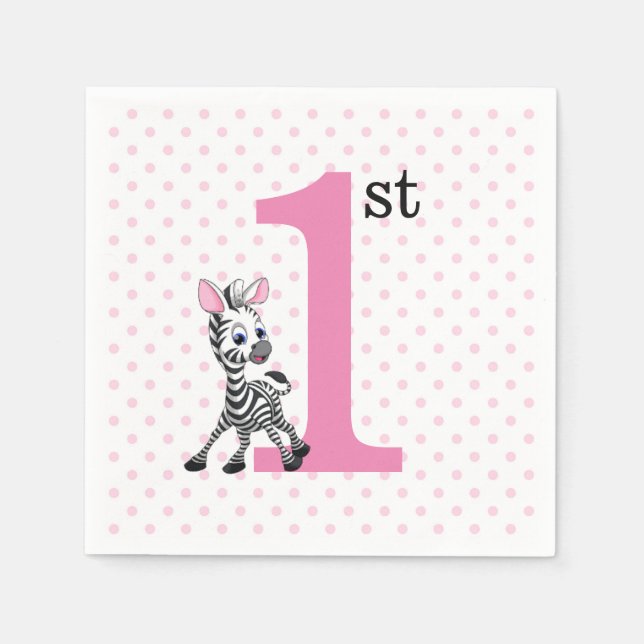 Lycklig 1:a födelsedag pappersservett (Framsidan)