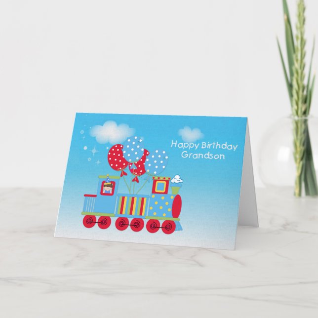 Lycklig 1:a födelsedag Tåg Kort (Framsida)