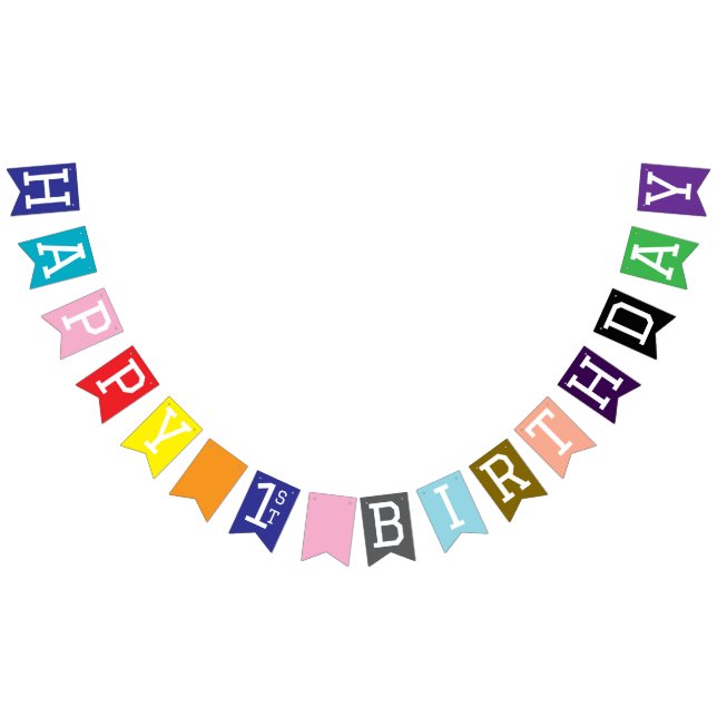 Lycklig 1:a födelsedag vimplar (Alla)