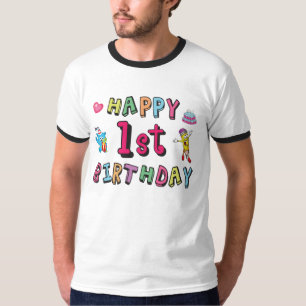 Lycklig 1:a födelsedagen för 1-åriga barn B-dagen T Shirt