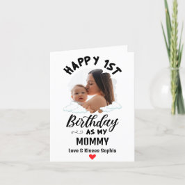 Lycklig 1:a födelsedagen som min Mamma Foto Helgkort