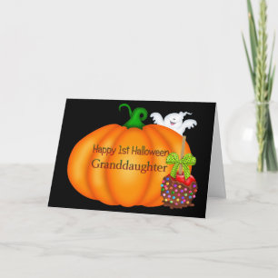 Lycklig 1:a Halloween Granddotter Kort