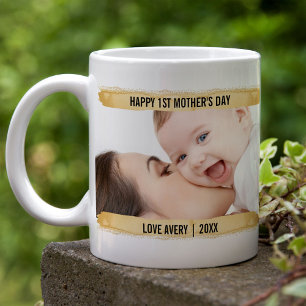 Lycklig 1:a Mors dag 2 Foto-Gulten Brussel Kaffemugg