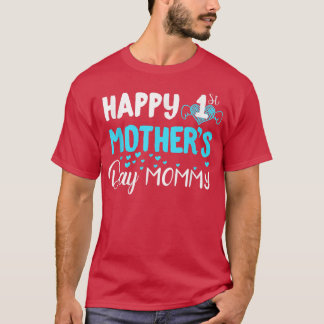 Lycklig 1:a Mors dag Mamma T-Shirt