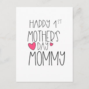 Lycklig 1:a Mors dag Mamma Vykort