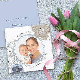 Lycklig 1:a Mors dag-Mammans moderna foto med blom