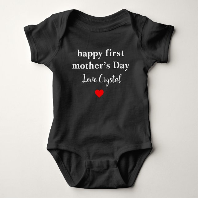 Lycklig 1:a nya mamma Mors dag T Shirt (Framsida)