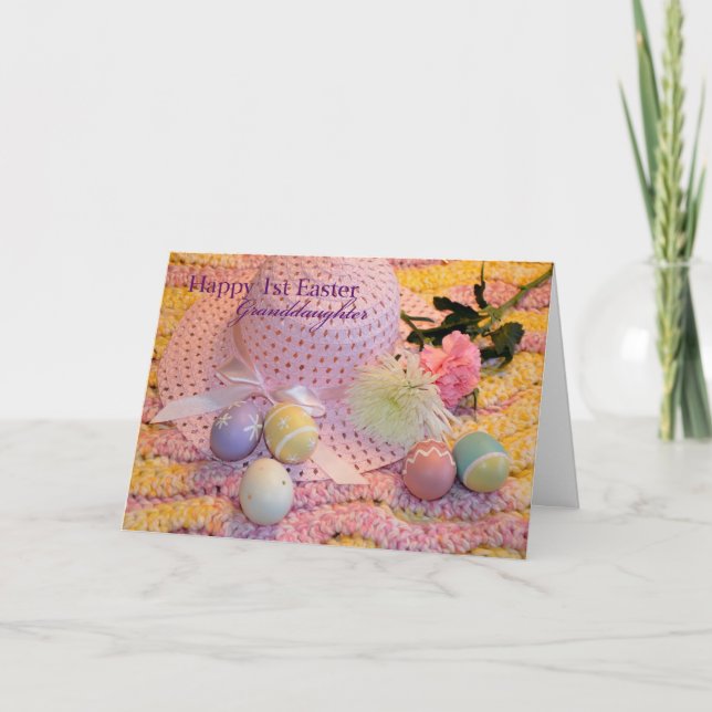 Lycklig 1:a Påsk-dotterdotter Helgkort (Framsida)