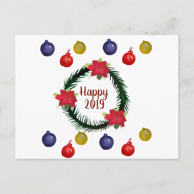 Lycklig 2019-vykort vykort (Framsida)