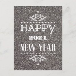 LYCKLIG 2021 NYTT ÅR | Modern typografi Helg Vykort