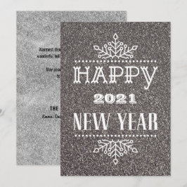 LYCKLIG 2021 NYTT ÅR | Modern typografi Julkort