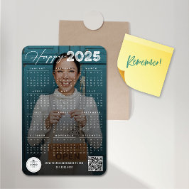 Lycklig 2023 Typografkalender - nyårsfoto Magnet