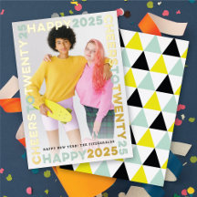 Lycklig 2025 blockerar Ram typografi - nyårsfoto