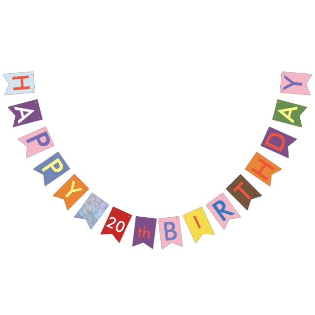 lycklig 20-årsdagen för buntning av flaggor (Alla)