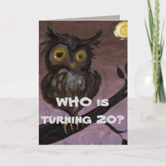 Lycklig 20:e födelsedagskortet kort