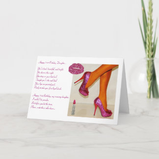 Lycklig 21:a födelsedag till dotter kort