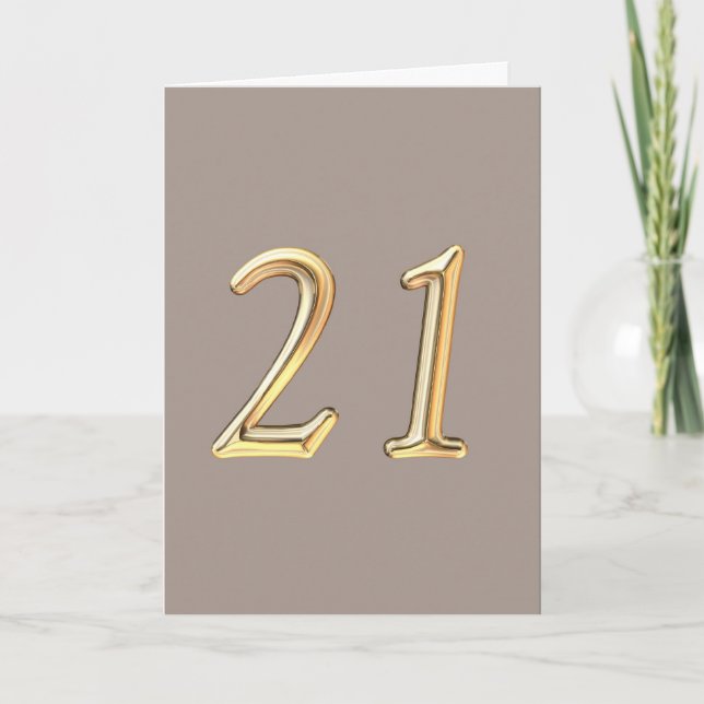 Lycklig 21:a födelsedagen 21:a 21:a 21:a kort (Framsida)