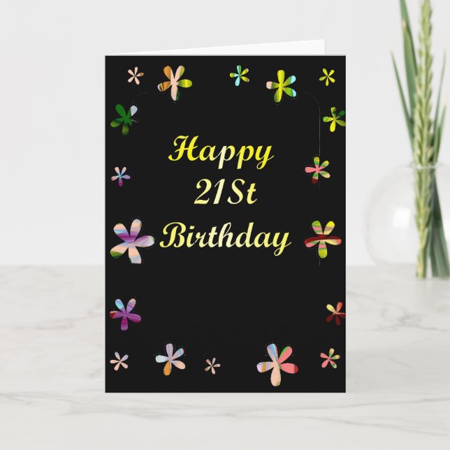 Lycklig 21:a födelsedagen kort (Framsida)
