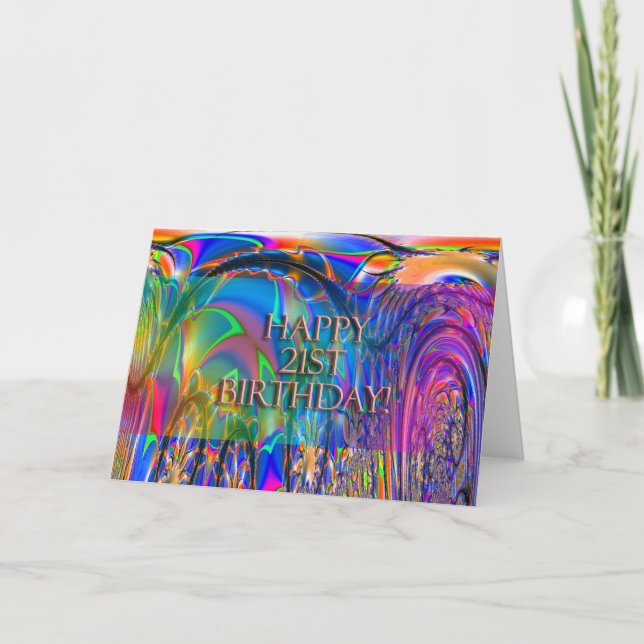 Lycklig 21:a födelsedagen! kort (Framsida)