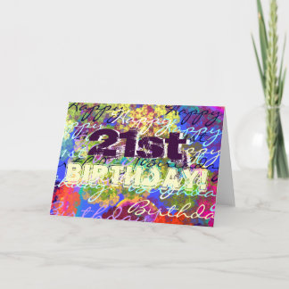 Lycklig 21:a födelsedagen! kort