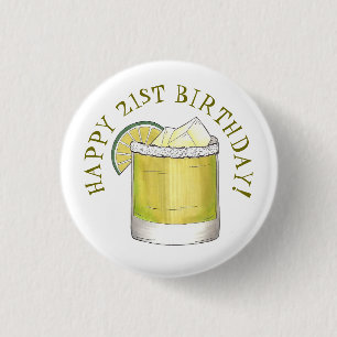 Lycklig 21:a födelsedagen Margarita Cocktail Mixed Knapp