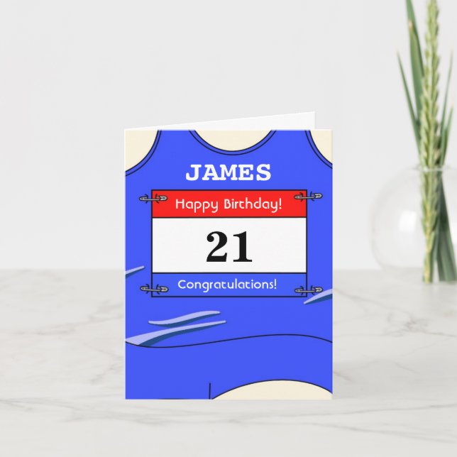 Lycklig 21:a födelsedagskort för springer kort (Framsida)