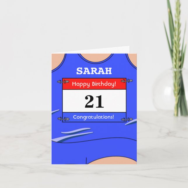 Lycklig 21:a födelsedagskort för springer kort (Framsida)