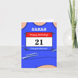 Lycklig 21:a födelsedagskort för springer kort