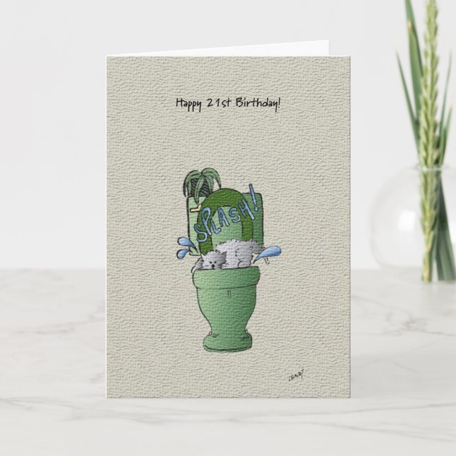 Lycklig 21:a födelsedagskortet! kort (Framsida)