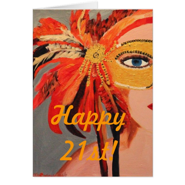 Lycklig 21st! OBS kort (Framsidan)