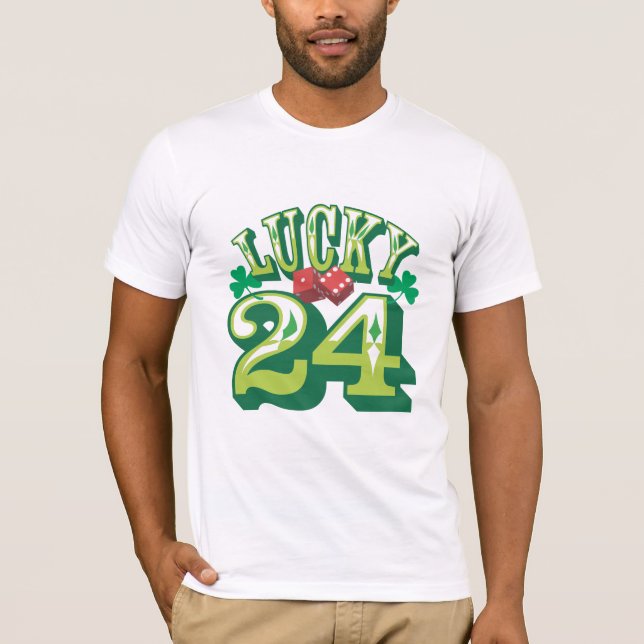 Lycklig 24 utslagsplats t shirt (Framsida)