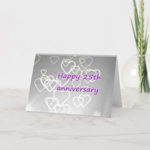 "LYCKLIG ***25TH*** BRÖLLOP ANNIVERSARY"-KORT KORT